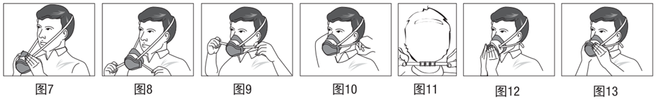 1211颗粒物呼吸防护组合安装及佩戴流程: