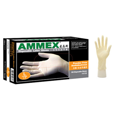 Ammex爱马斯 一次性乳胶手套