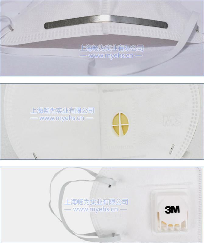 3M9001V 折叠式带阀颗粒物防护口罩 产品细节展示